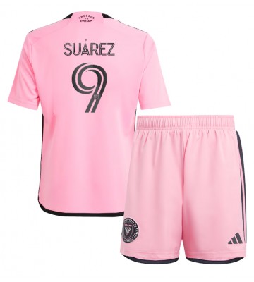 Inter Miami Luis Suarez #9 Primera Equipación Niños 2024-25 Manga Corta (+ Pantalones cortos)